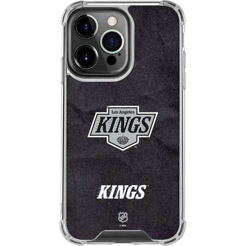 NHL Los Angeles Kings Distressed iPhone 15 Pro Clear Case